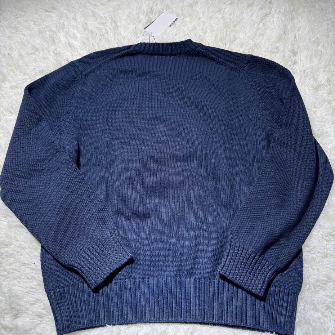サイズL ポロベア ニット セーター ネイビー 国旗柄 メンズ レディース