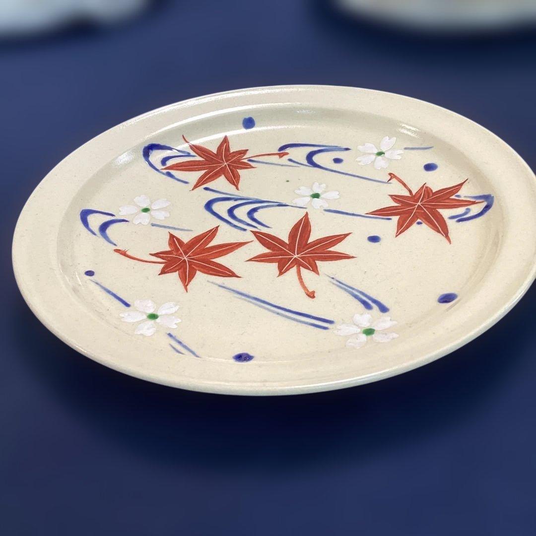 京焼雲錦流水絵皿　　11客　新品未使用　　嘉豊作