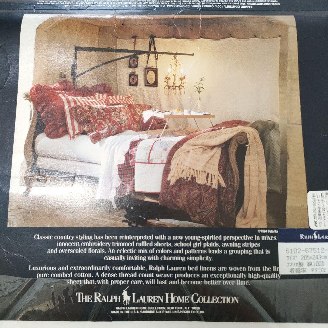 Ralph Lauren フラットシート 205x243cmアメリカ製
