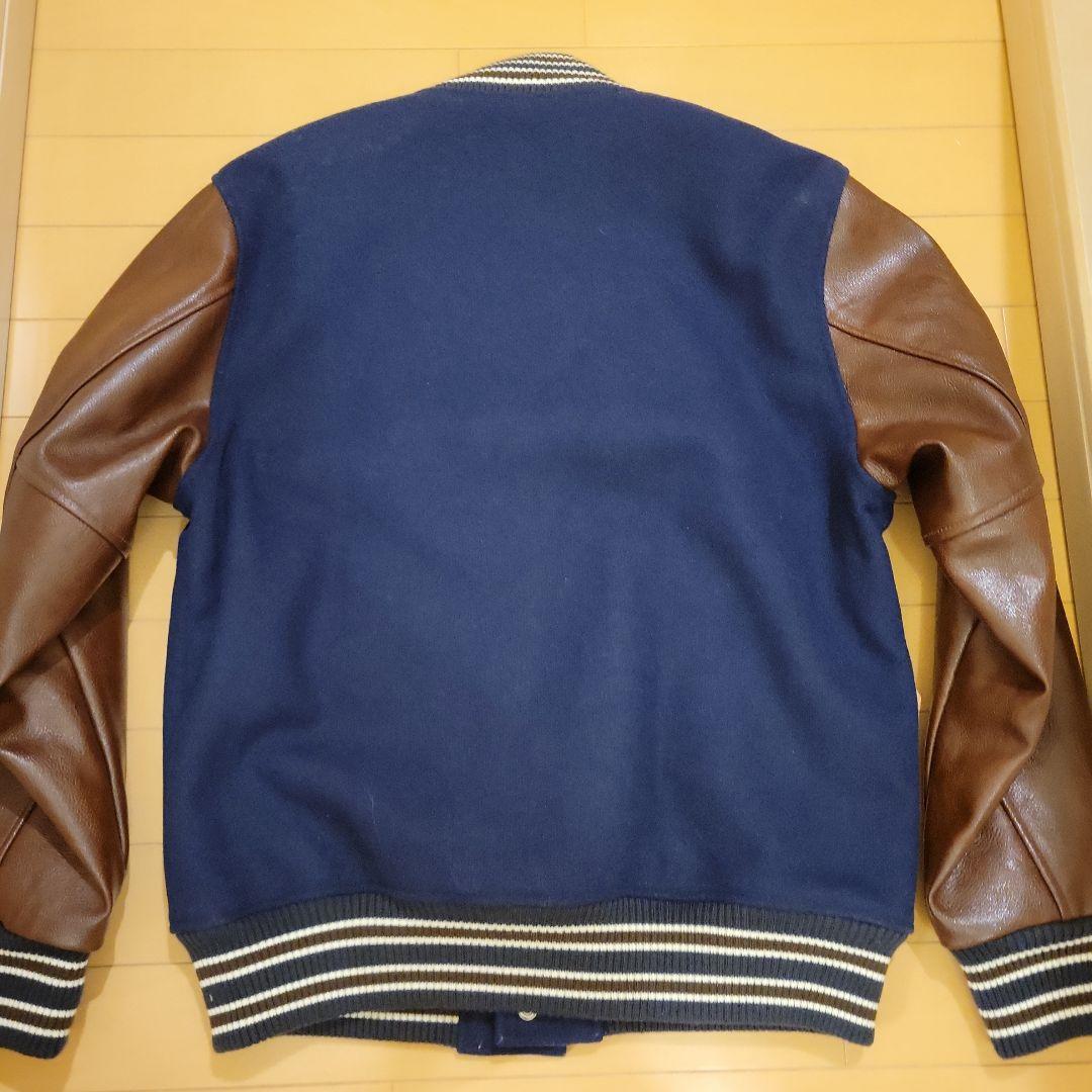 【イケおじに最適渋めスタジャン】HOUSTON ヘビーメルトスタジャン ネイビー