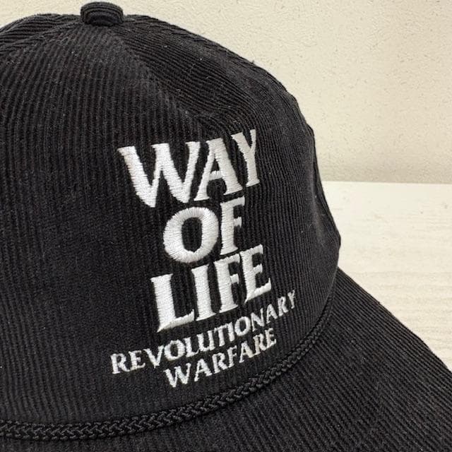 ★RATSラッツ/コーデュロイ[WAY OF LIFE]CAP★ブラック★
