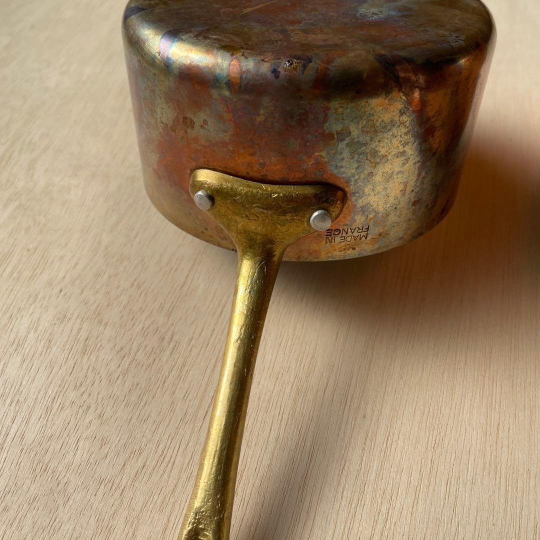 銅製 片手鍋 2個セット コッパー ソースパン フランス アンティーク