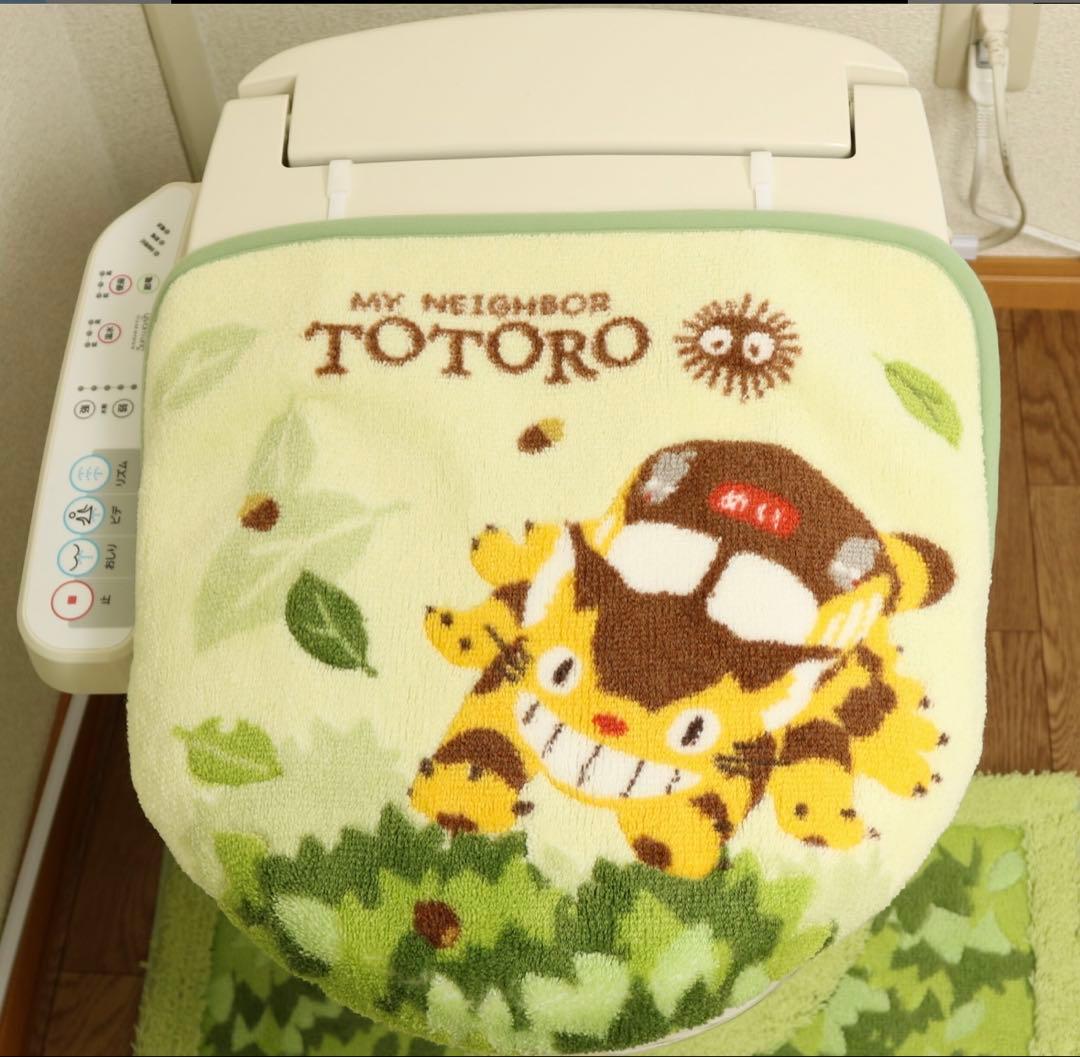 となりのトトロ トイレマット セット 3点 新品 グリーン 洗浄暖房便座用