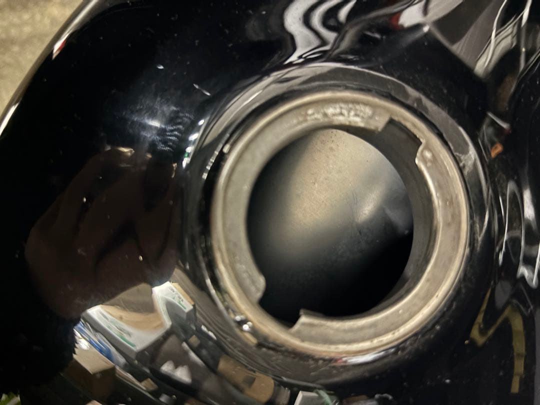 FTR223 黒タンク クロームキャップ付き　最終値下げ