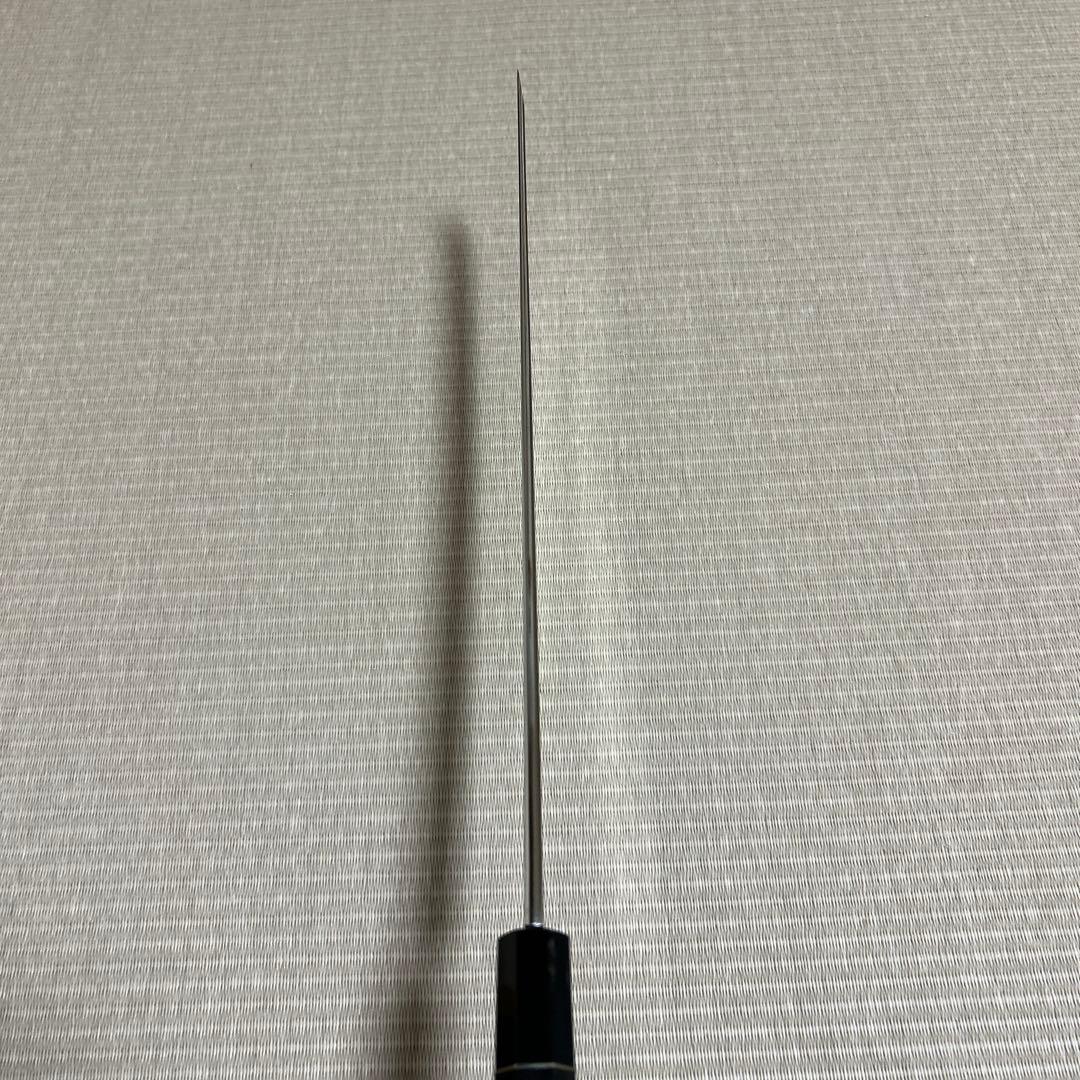 鬼反り　尺二　先丸柳刃　包丁　和包丁　黒檀黒水牛八角柄　箱付き