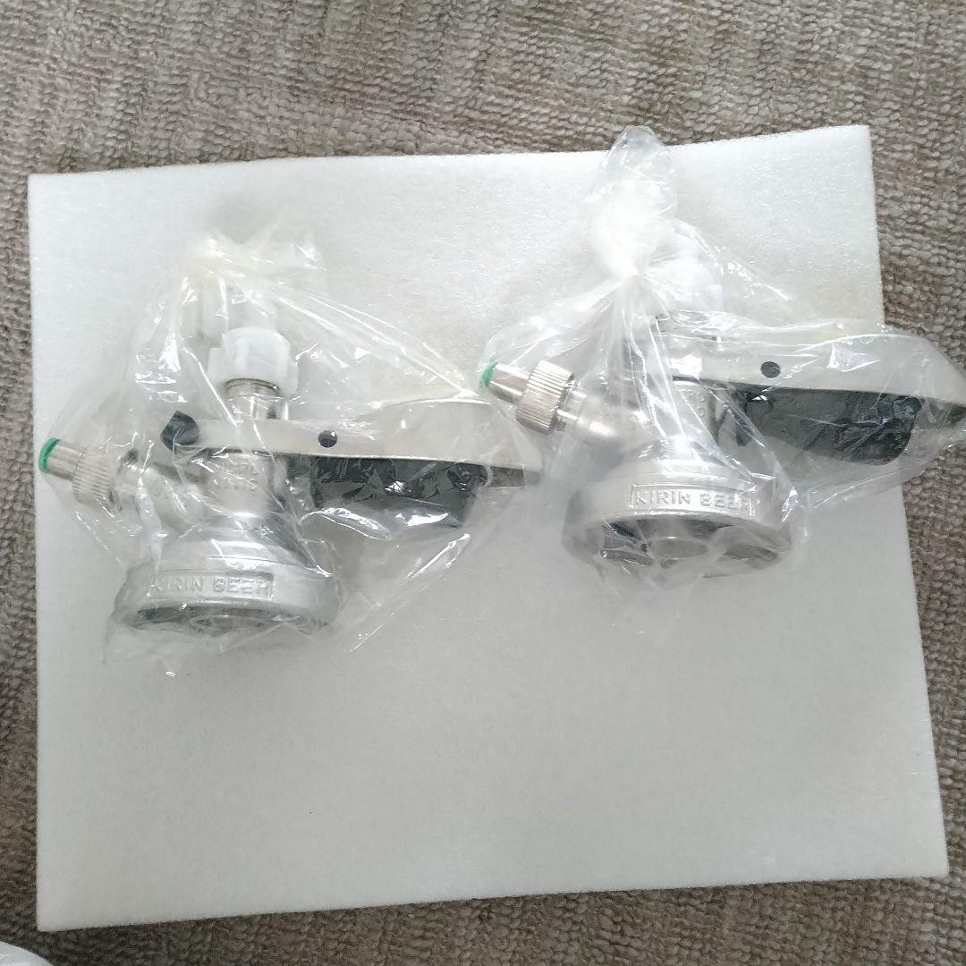 ビールサーバー用、キリンビールヘッド2個（整備品）新品ニットクビールコック2個