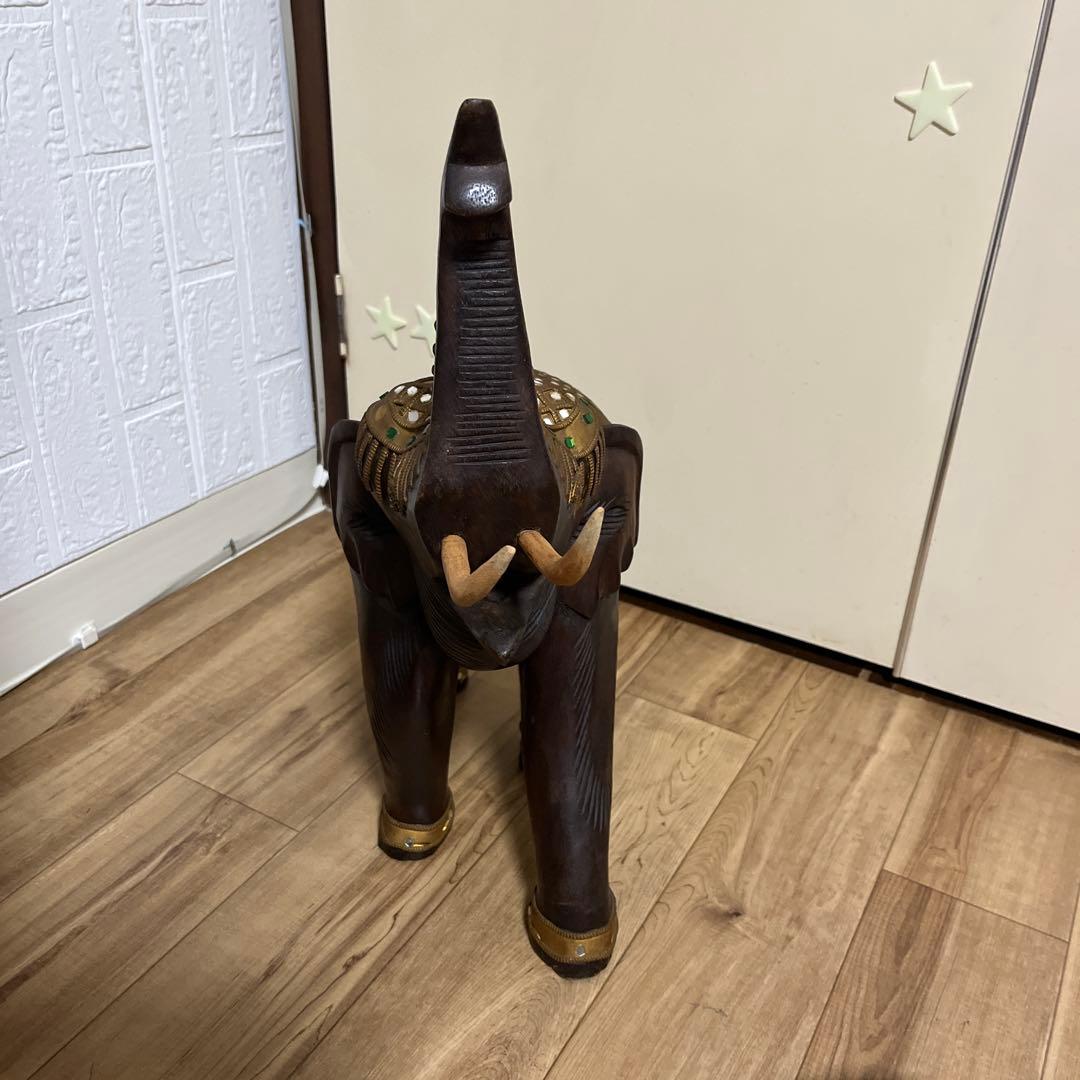 木製象の彫刻 インテリア装飾