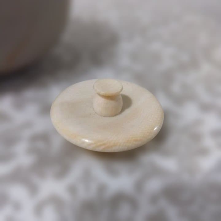 茶道具 備前焼 木村陶峰造 火襷 茶入 共箱・仕覆付　西陣織