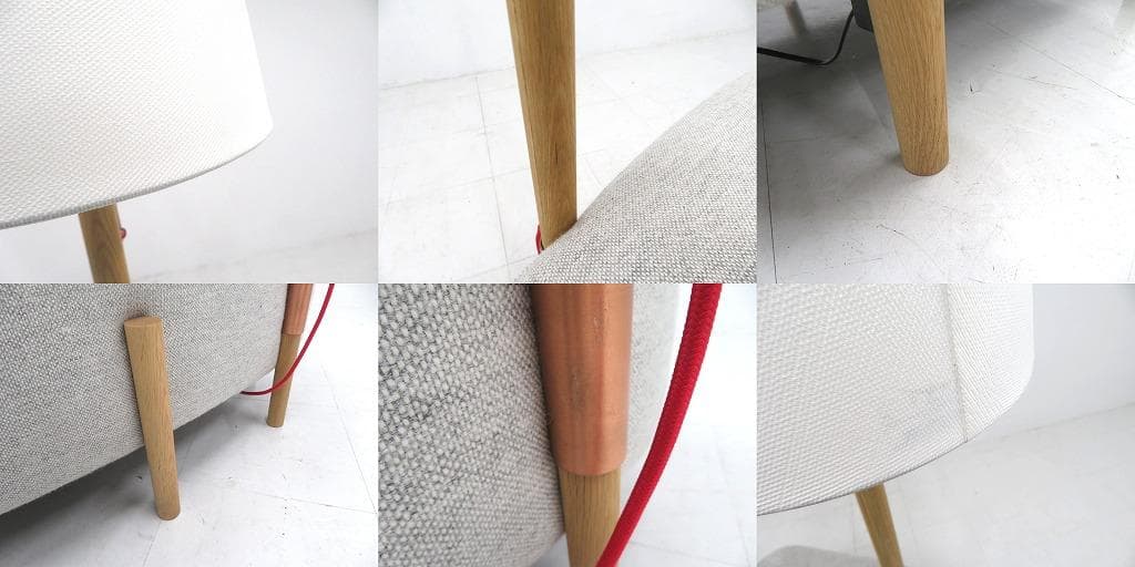 展示品　カリモク　ドラドラ　北欧　オーク材　ソファ 照明付き　ラウンジチェア