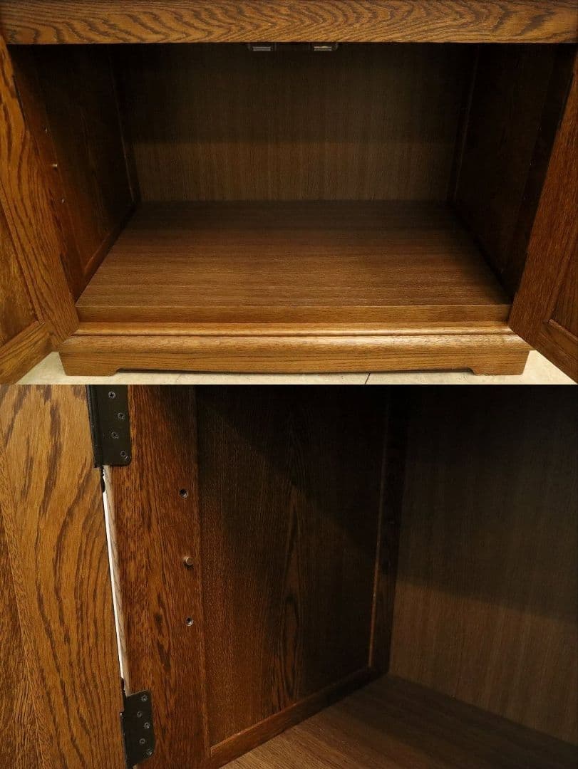 IDC大塚家具【起立木工・メッペル】サイドボード 84型・収納棚・ナラ材オーク材