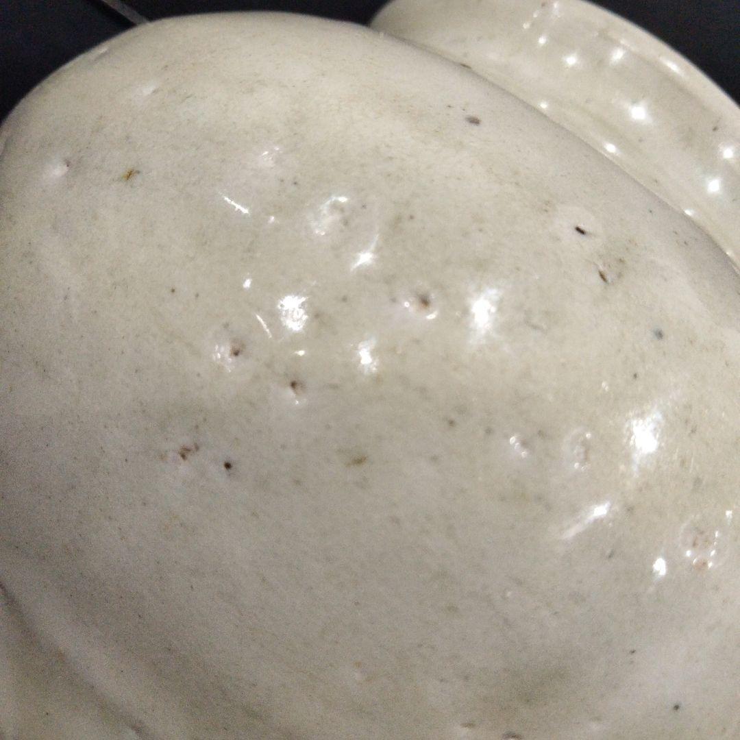 B258　時代古作 李朝 白磁 提灯壷 高さ11.5㎝ 箱付 朝鮮美術　E