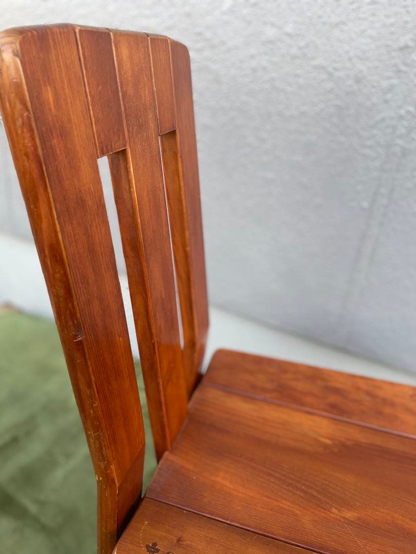 二脚セット　北欧レトロ カナディアン 木製椅子 ダイニングチェア ビンテージ