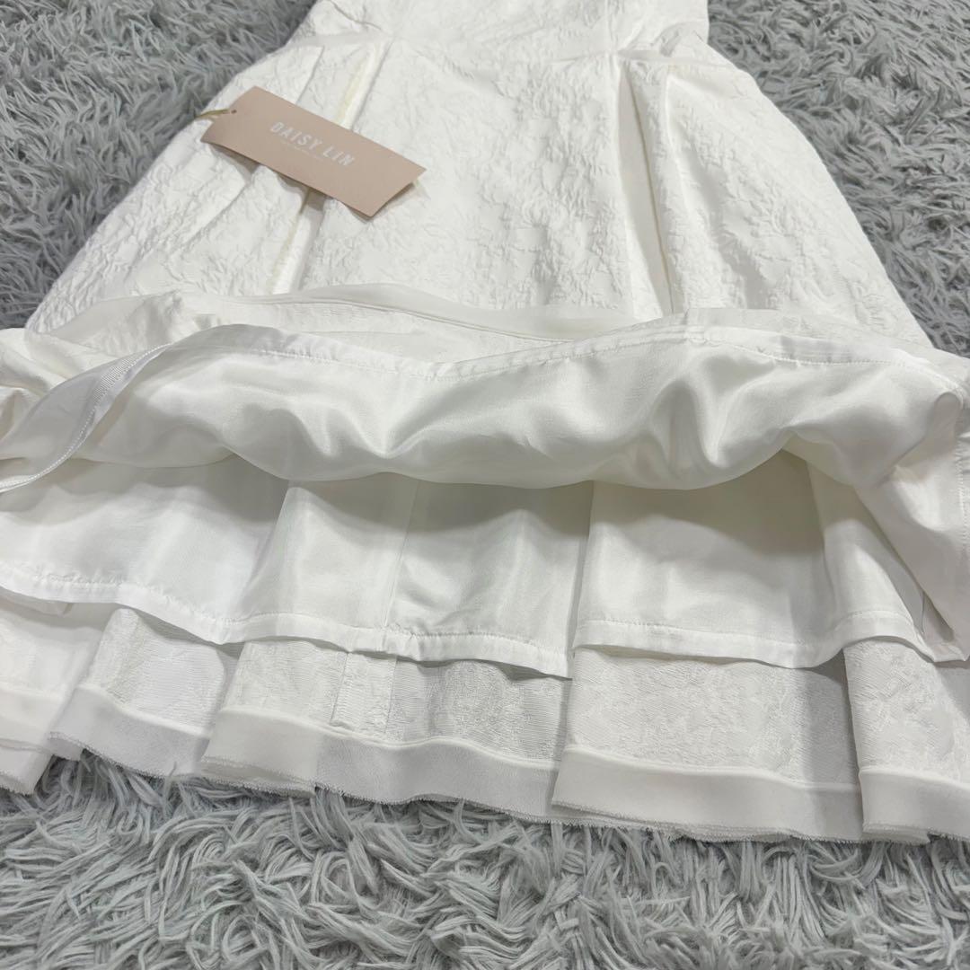 極美品✨デイジーリンフォクシー 10万 ワッフルレディ ジャガードドレス 白