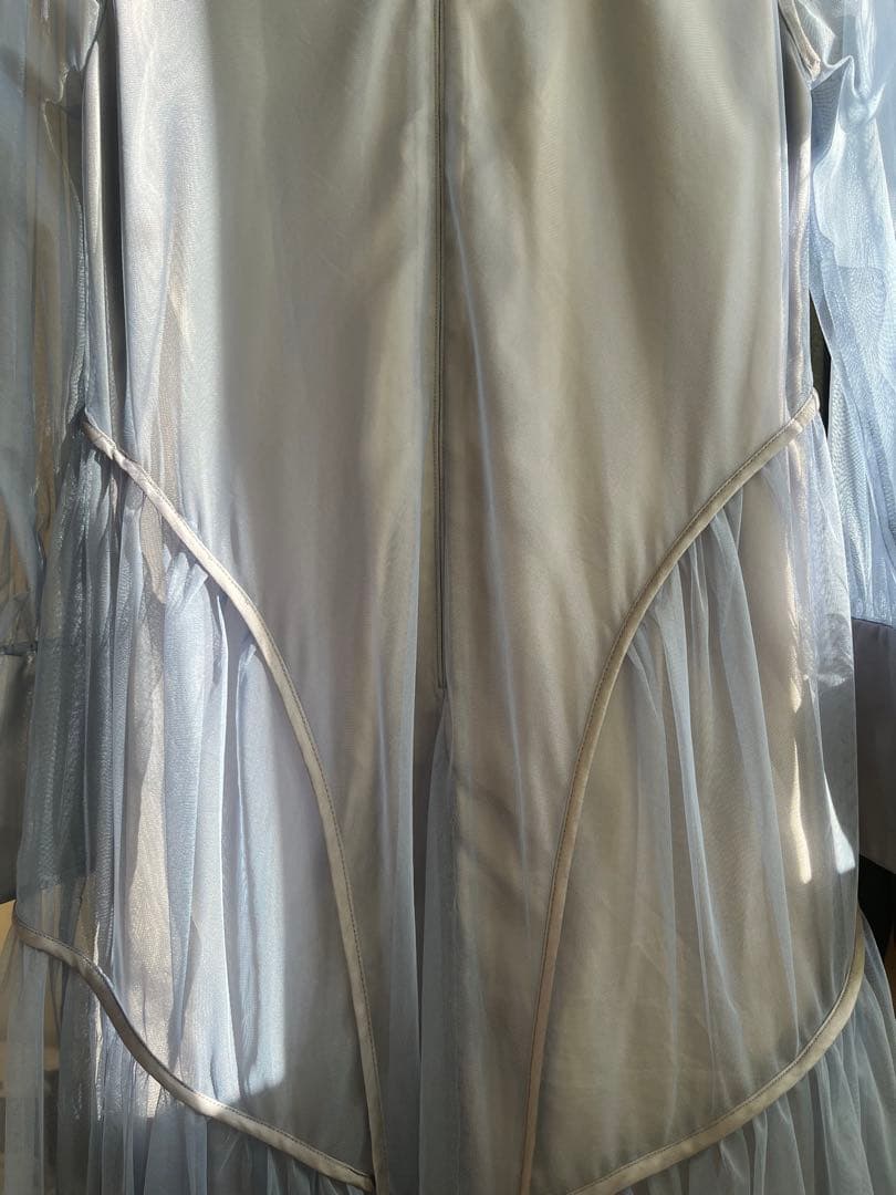 チュールパイピングAラインドレス　マタニティ