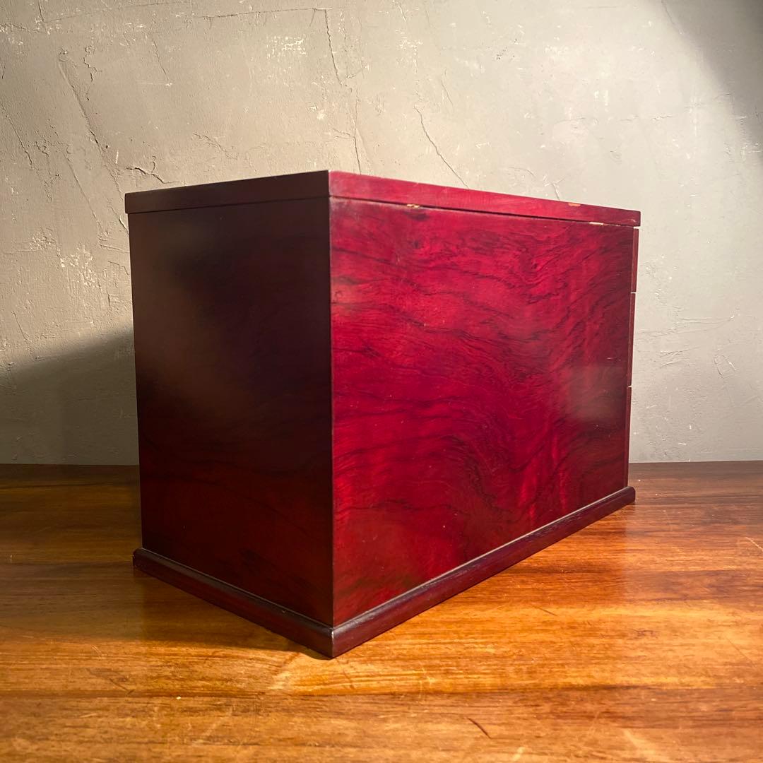 昭和レトロ 三段小引き出し ローズウッド 収納 インテリア 古家具