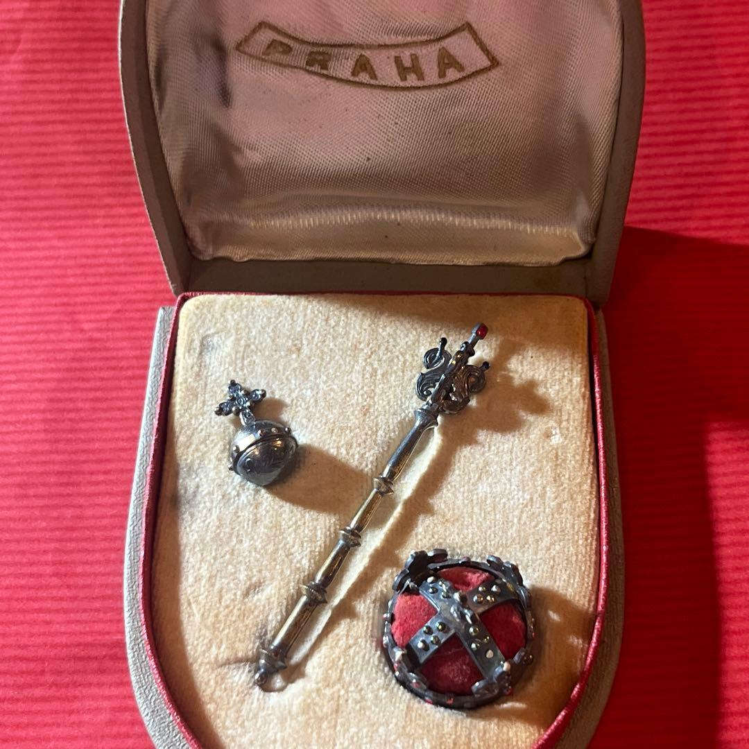 プラハ イエス 王冠 宝珠 王笏ミニチュア3点セット 希少品