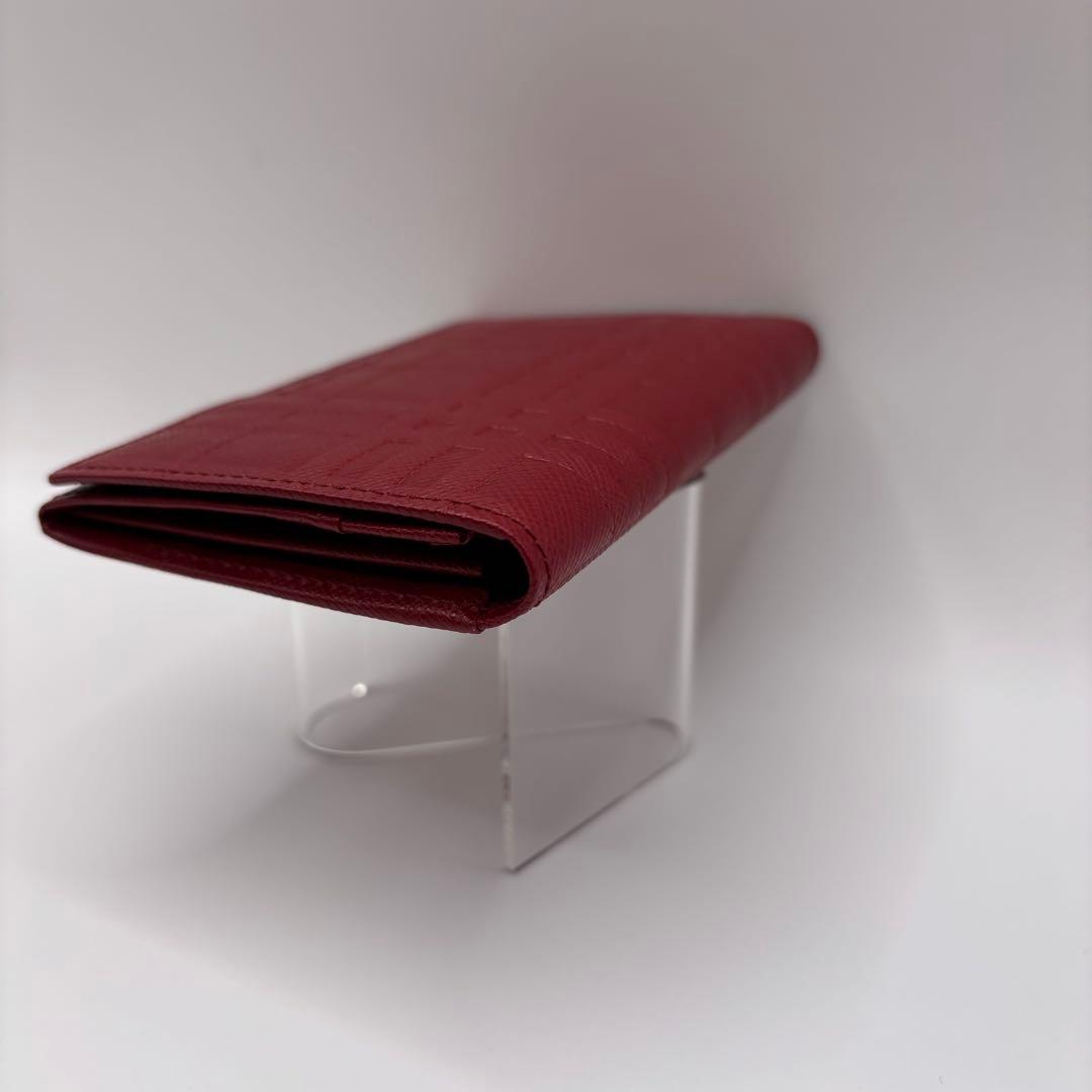 【極美品】　BURBERRY 名刺入れ　カードケース　エンボス　レッド　レザー