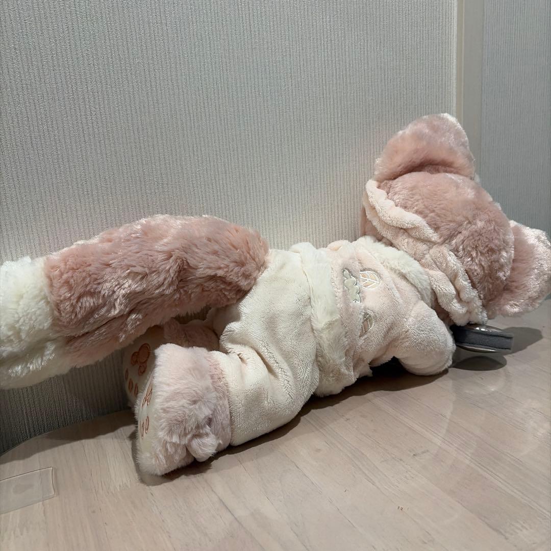 上海ディズニー限定リーナベルぬいぐるみS眠るパジャマ姿虫眼鏡新品美品