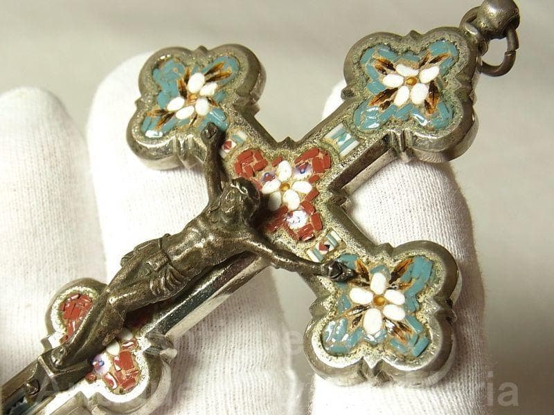 c1555イタリア マイクロモザイクタイル クロス《大型サイズ（S）》