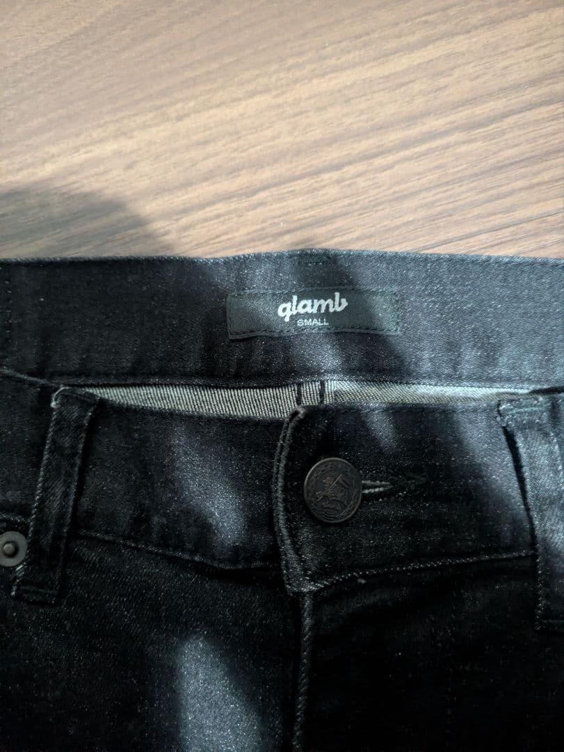 【美品】glamb ポリーパンツ ブラック Sサイズ