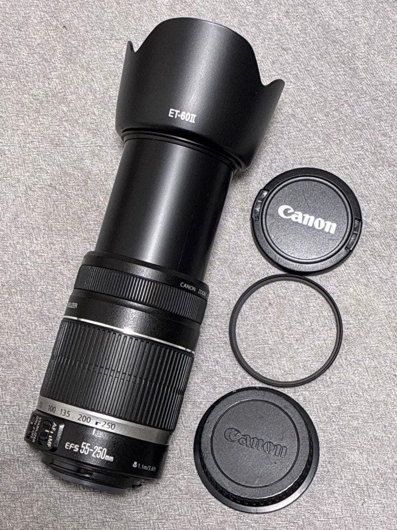 ⭐️美品⭐️ Canon EF-S 55-250mm IS フード付望遠レンズ