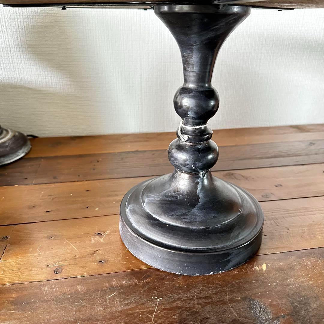 アンティーク風3点セット コンポート ケーキスタンド　置時計 キャンドルスタンド