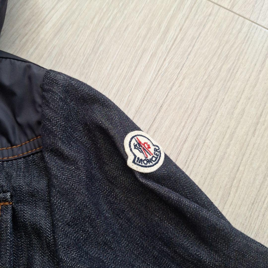 MONCLER フード付きダークデニムジャケット 4歳用
