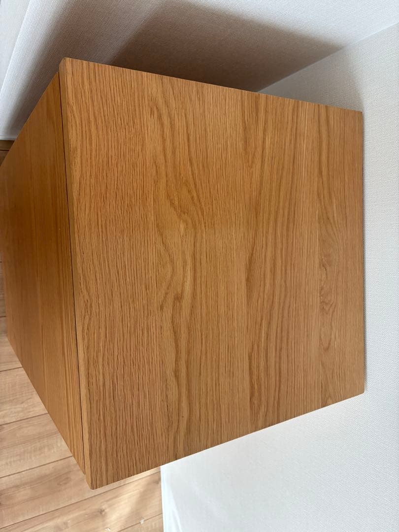 無印/木製キャビネットスリム/オーク/44x44x83cm