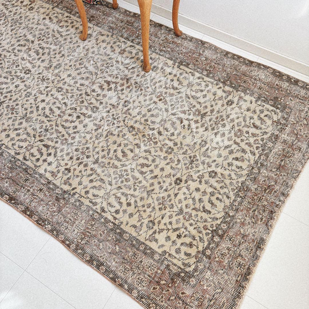 UT　トルコ ヴィンテージラグ ブラウン系