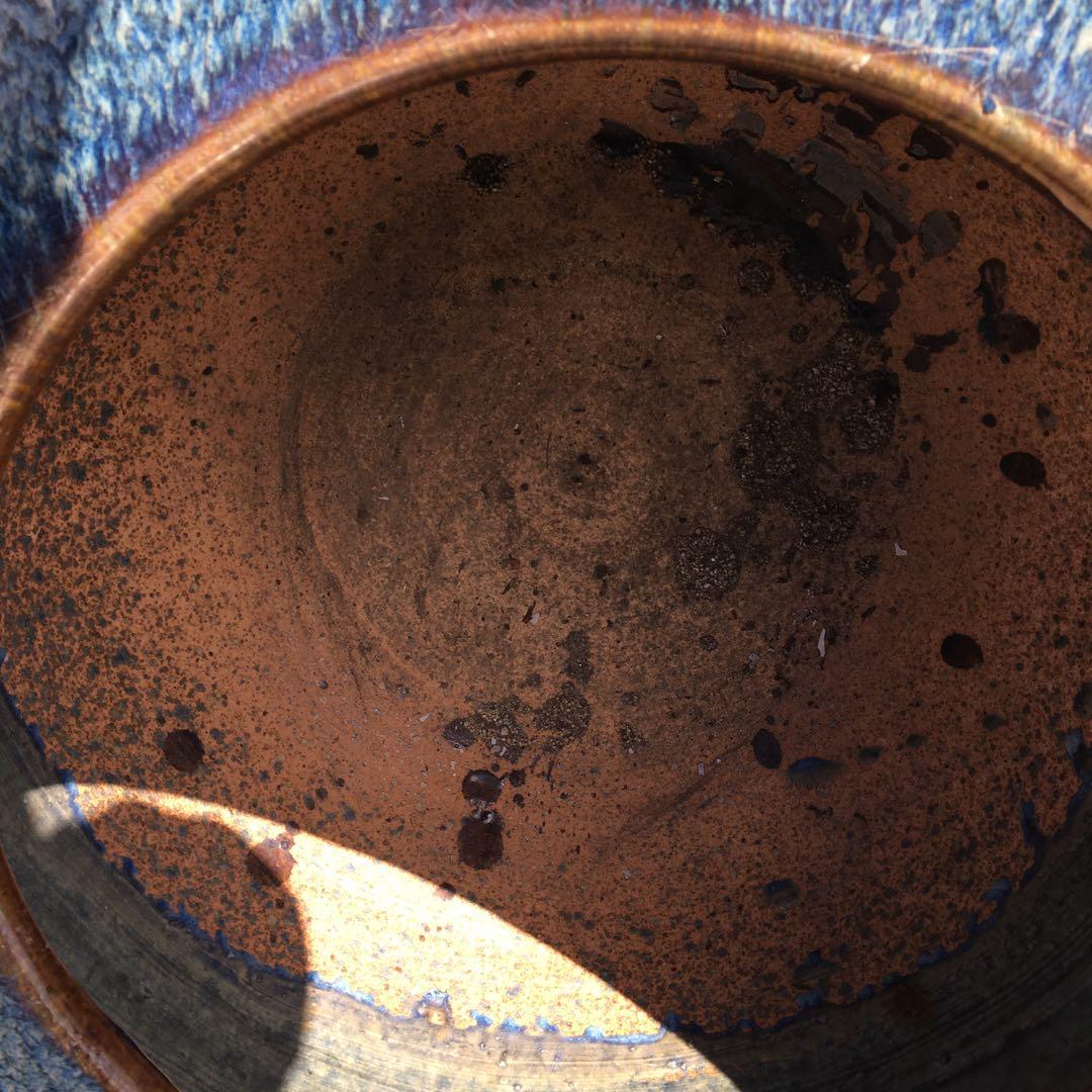 睡蓮鉢 　直径約56cm　火鉢 金魚鉢 睡蓮鉢 染付 メダカ鉢 大型陶器