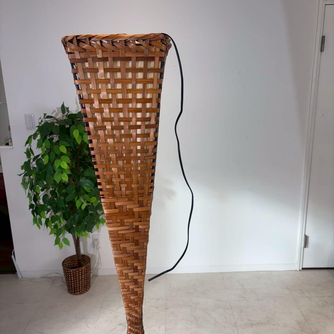 フロアライト フロアランプ ラタンくびれ アジアンランプ リゾートランプ