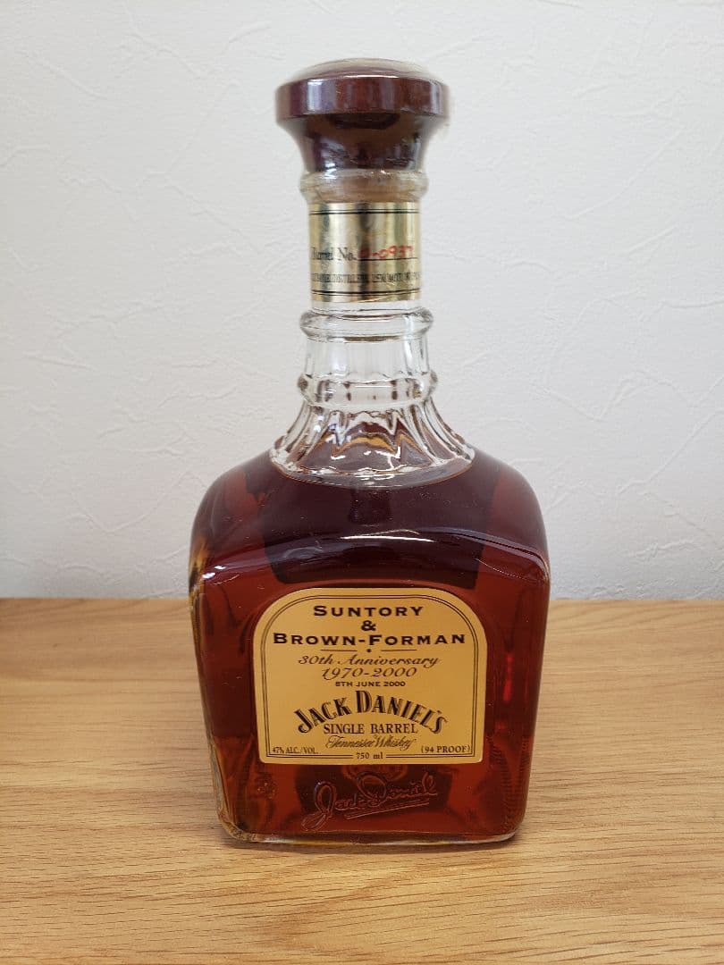 【希少】ジャックダニエル シングルバレル 提携30周年記念ボトル（未開封）