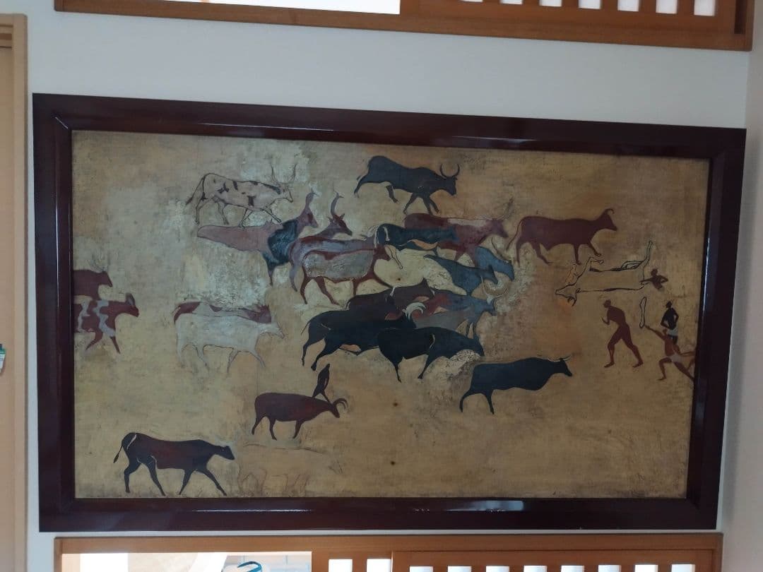 古代壁画の油絵