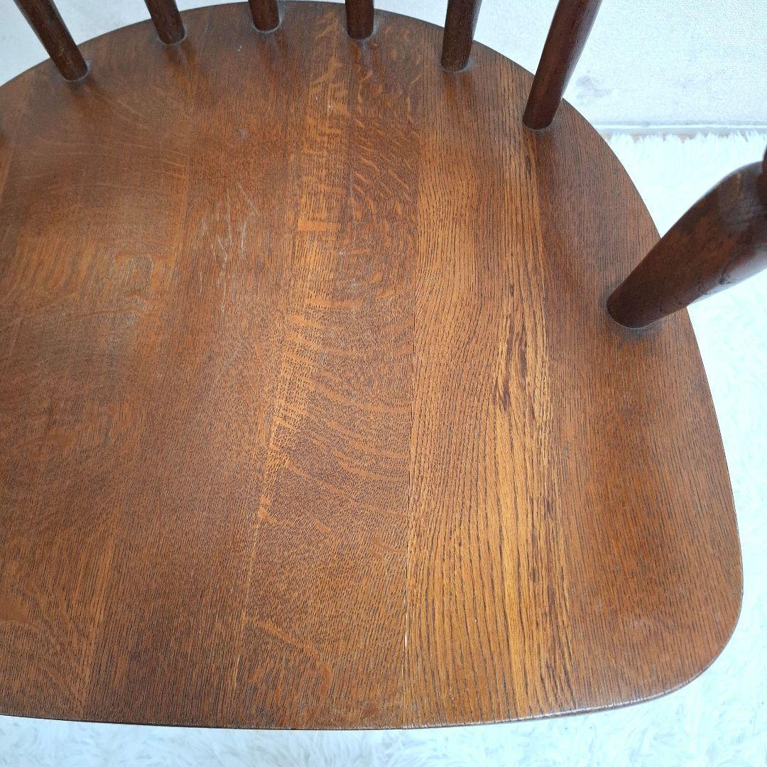 【美品】柏木工 かしわ 木製 背もたれ 肘掛け付き椅子 アームチェア