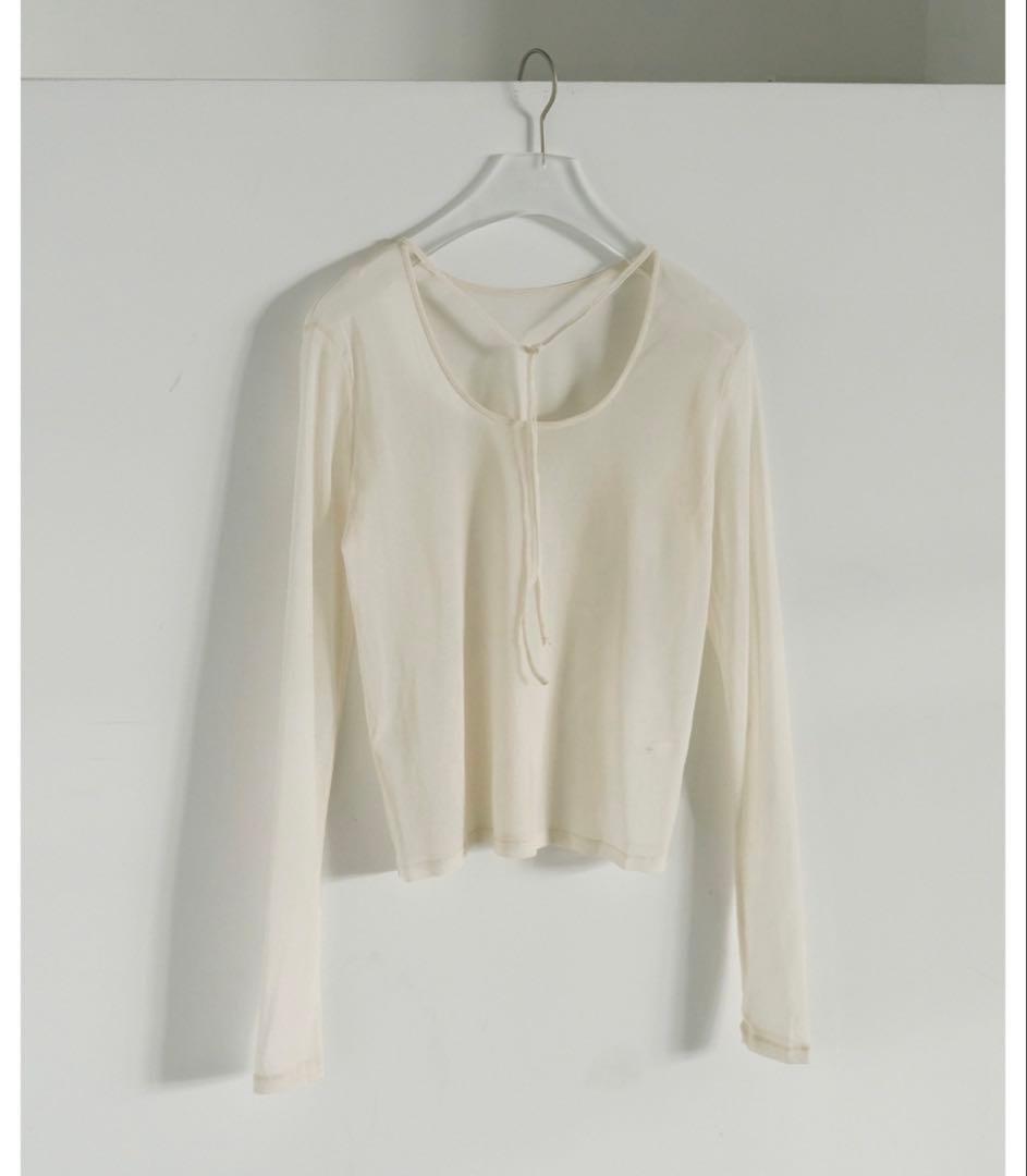 【新品】anuke 2way sheer tops ホワイト