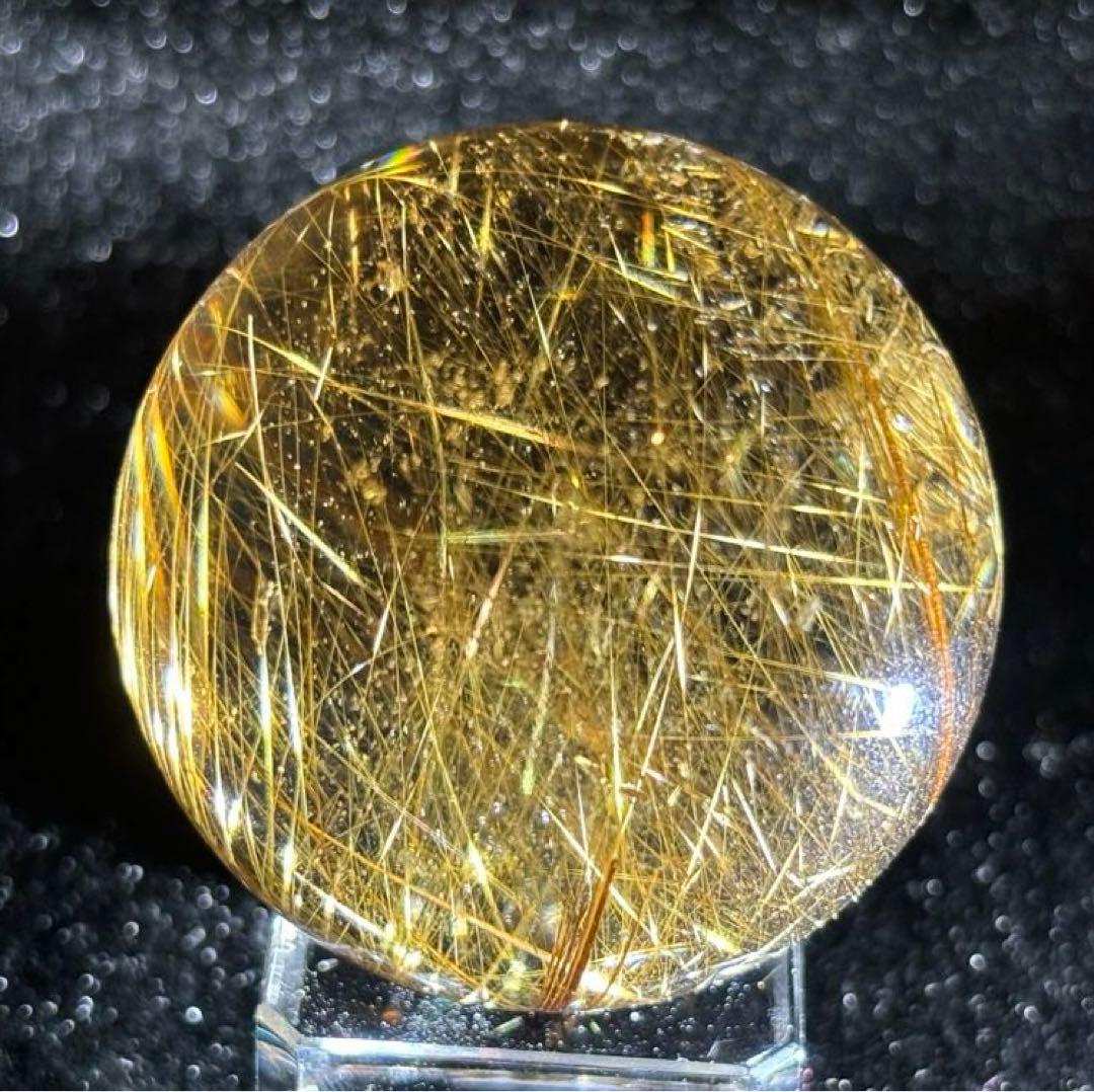 【魔除け・金運・仕事運・商売繁盛】タイチンスモーキー⭐️ゴールドルチル⭐️ R115