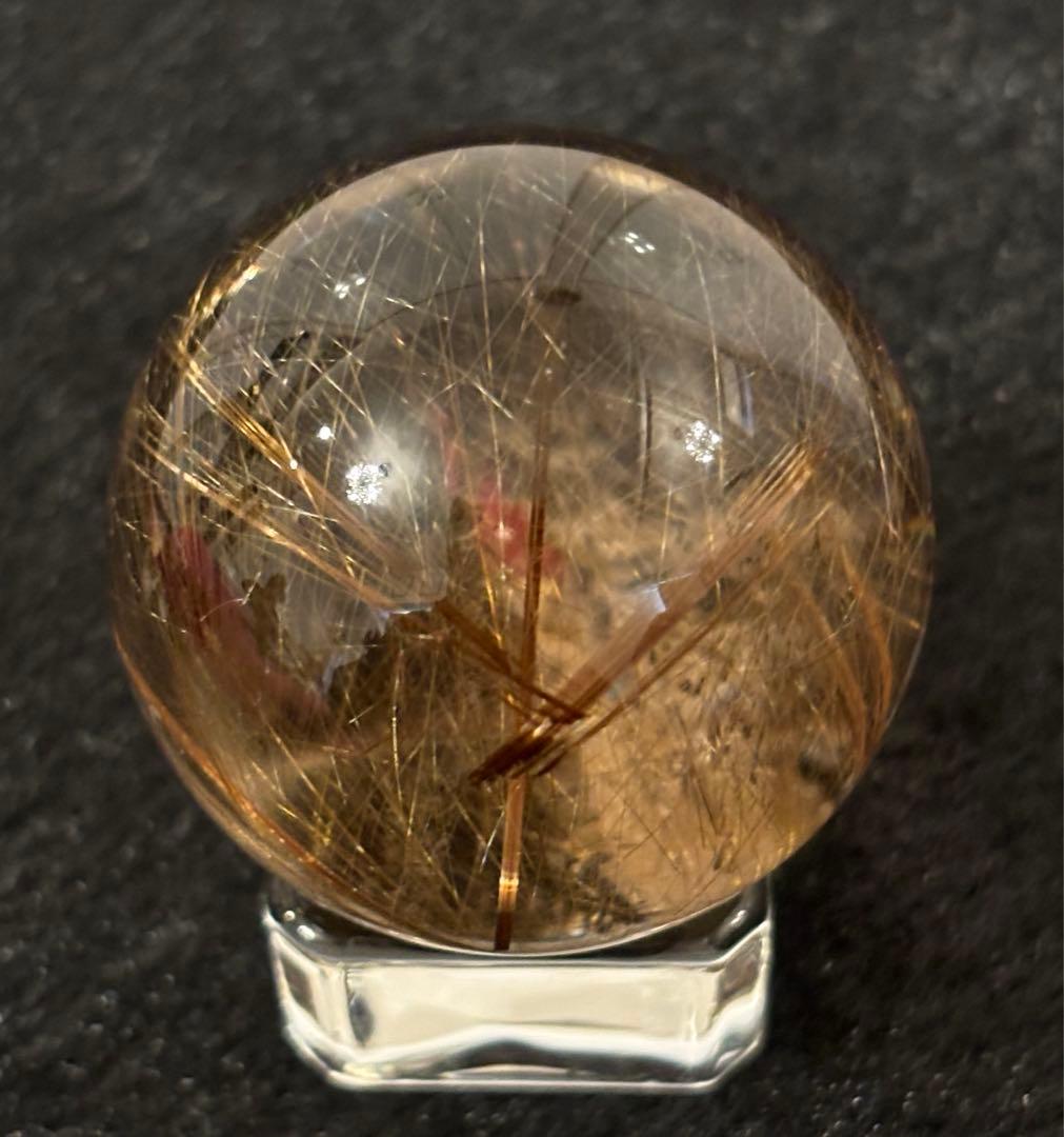 【魔除け・金運・仕事運・商売繁盛】タイチンスモーキー⭐️ゴールドルチル⭐️ R115