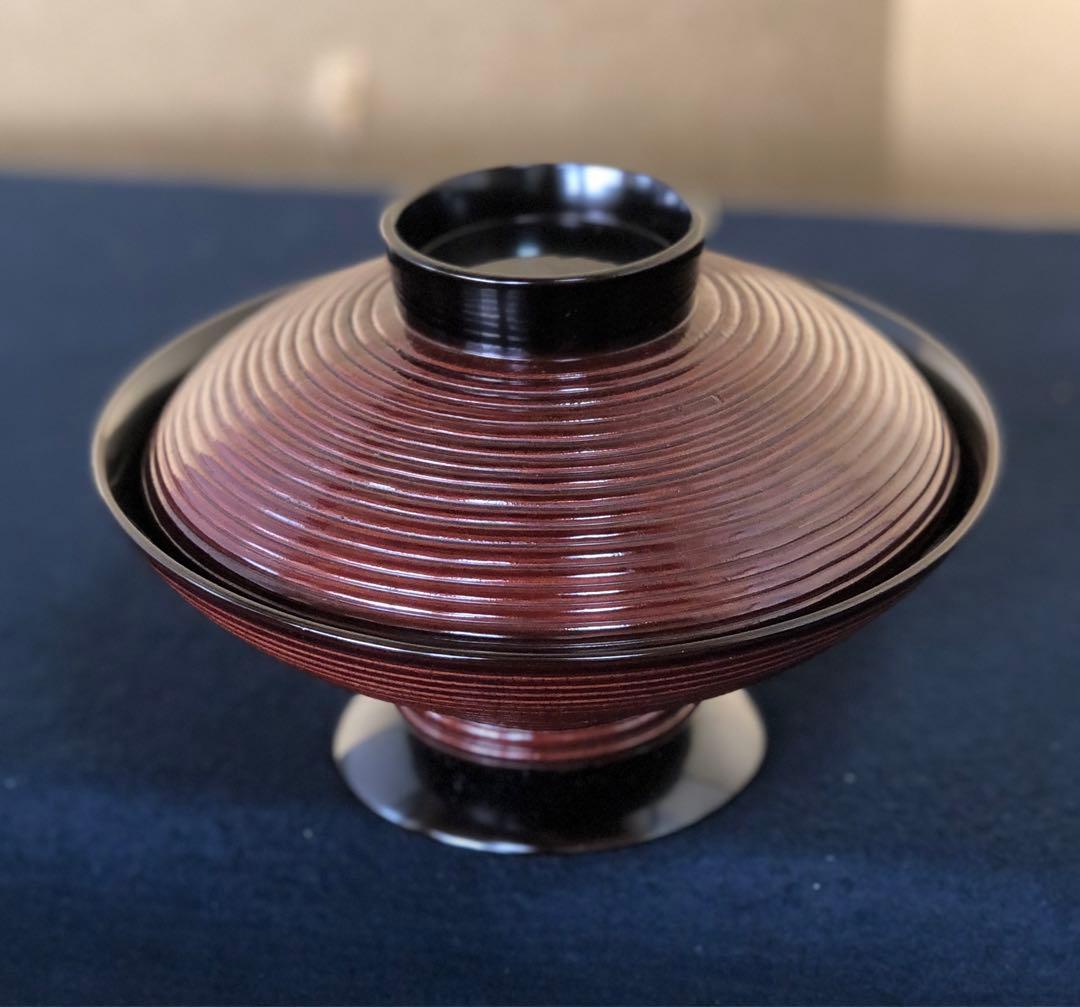 《R》轆轤目煮物椀10客揃 塗師 遠坂彦兵衛 象彦 共箱 260203く4