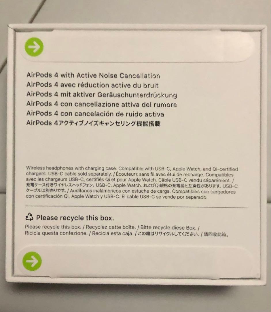 Apple AirPods 4 アクティブノイズ キャンセリング