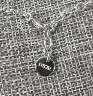 美品Dior CDロゴ クリスタル ネックレス