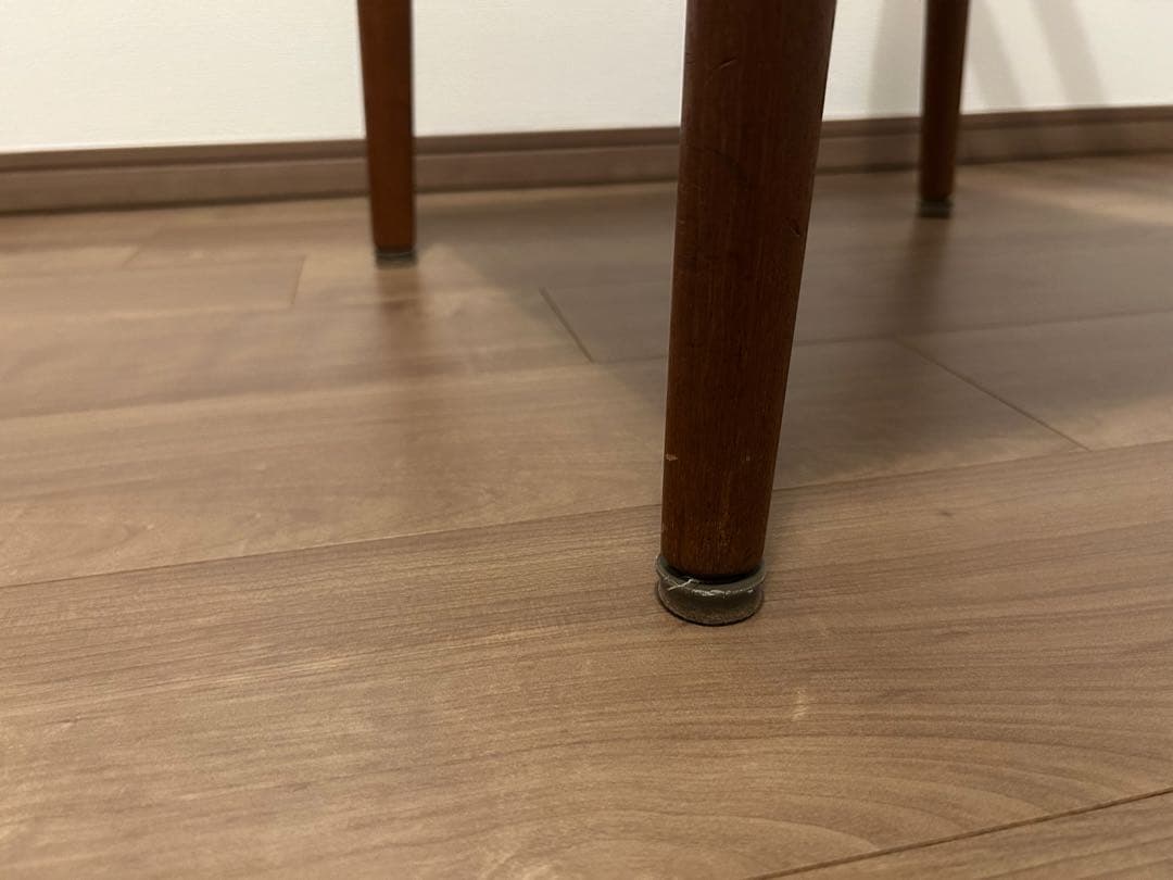 ヴィンテージ　チーク無垢材×スエード　チェア　青林製作所　椅子　北欧