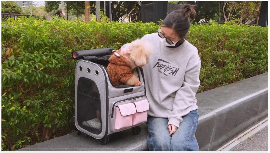 【MEG】ペットキャリー リュック キャスター付き 3WAY多機能設計 猫 犬