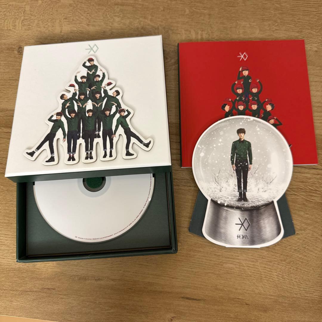 EXO Miracles in December アルバム　韓国版　トレカ付き