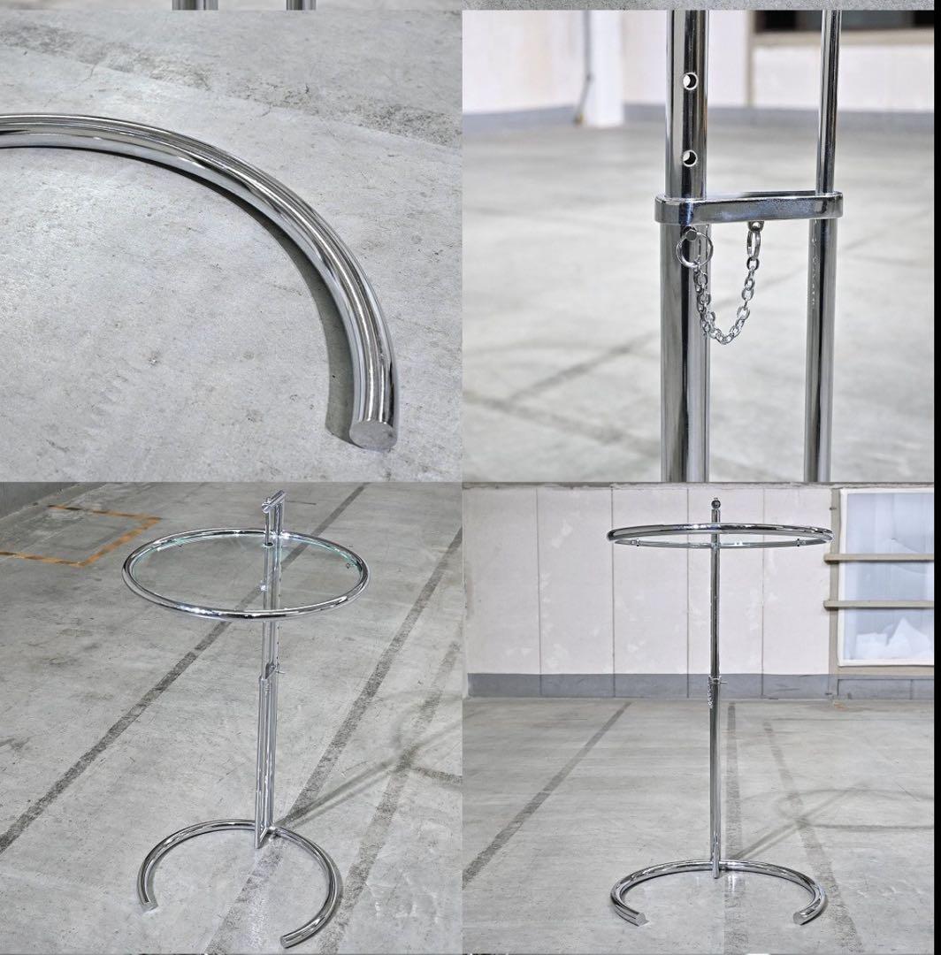 ★アイリーン・グレイ「アジャスタブルテーブル E1027」サイドテーブル