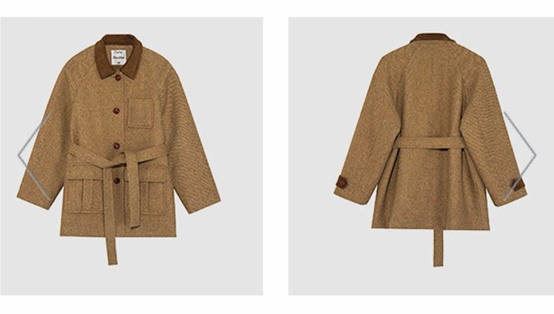 【希少レア】ꕥ新品ꕥラグランウールツイードジャケットFanoStudios XS