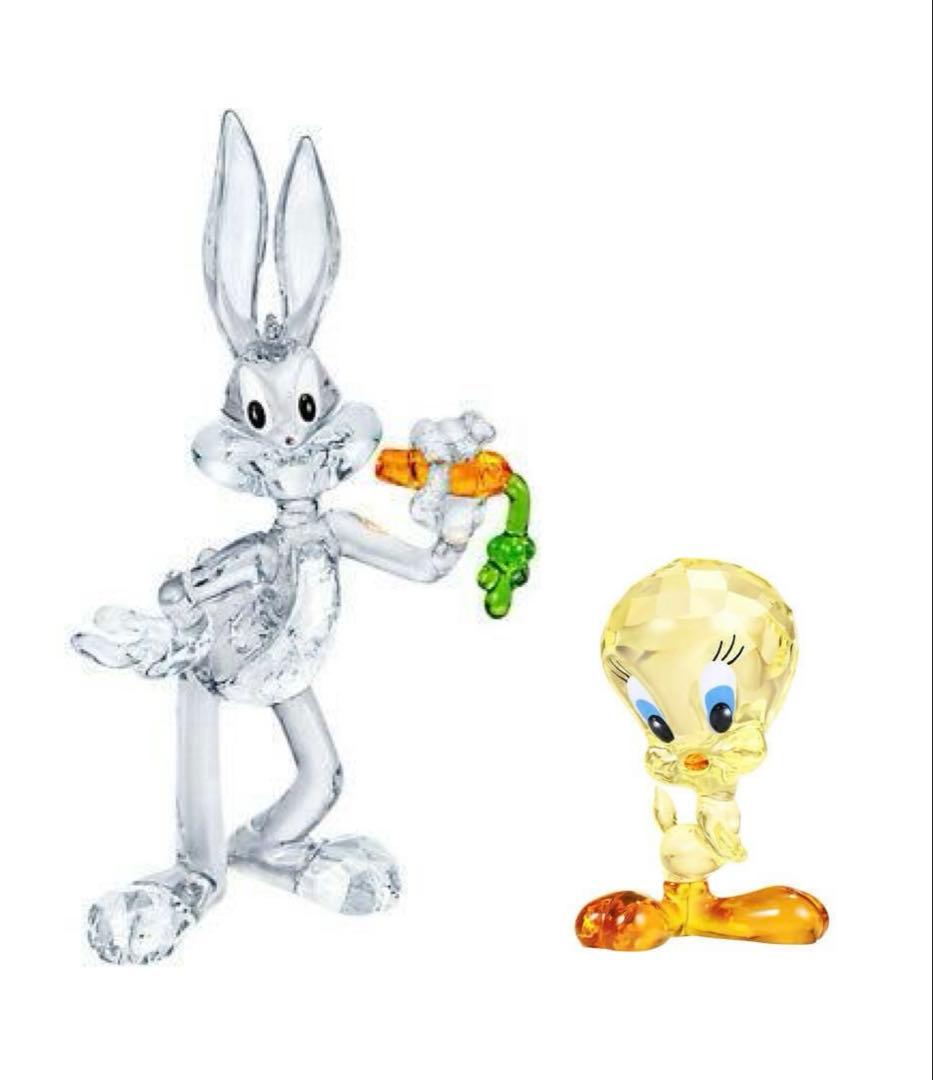 スワロフスキー バックスバニー トゥイーティー 置物 廃盤品 2点セット