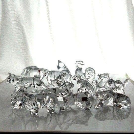 【美品】バカラ　干支の置物 十二支セット　クリスタルガラス 　12点セット　B