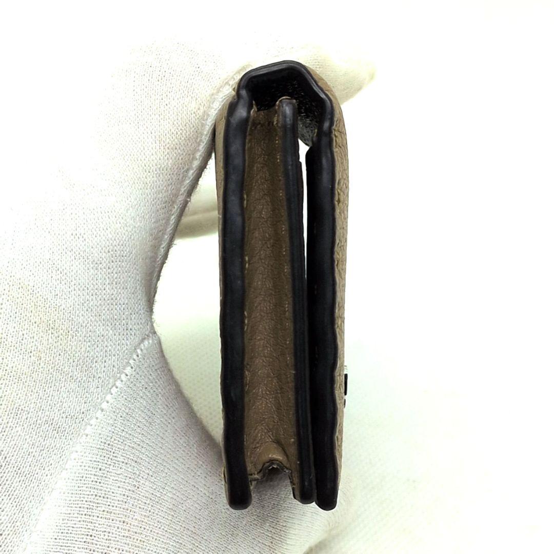 【未使用級】フェンディ　セレリア　名刺入れ　カードケース　バイカラー　ロゴ金具