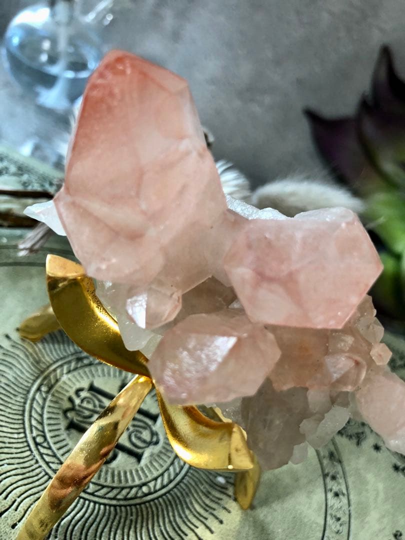 スカーレットテンプルレムリアン　クラスター　ストロベリー　レムリアン　ピンク