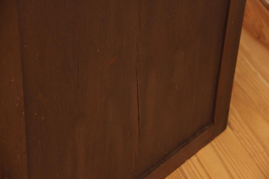 棚　両面引き戸　木製　アンティーク　古道具　古家具